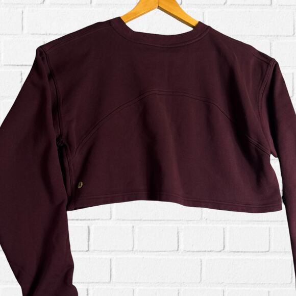 Lululemon All Yours Cropped Crew Sweatshirt - Cassis - Picture 5 of 6